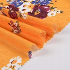 Orange Fabric Custom Design Knitted Orange Jacquard Polyester Printed Patterned Fabric