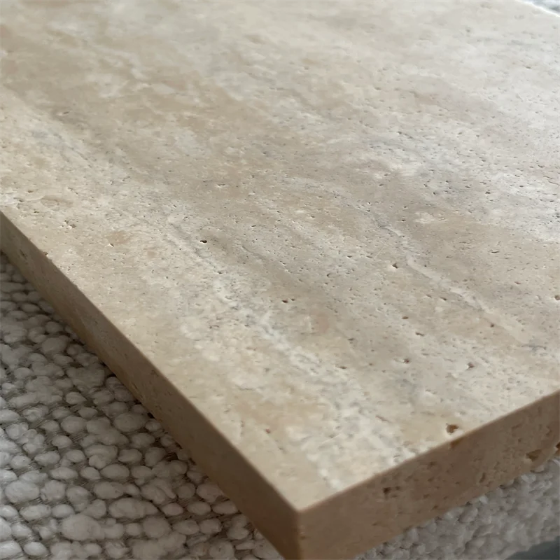 product high quality factory supply round white travertine marble slab table top-9