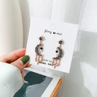 Diamond Earrings Earrings Earrings For Women Diamond Gold Asymmetric Moon Star Stud Drop Earrings For Women