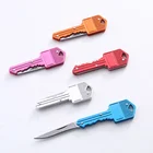 Key Folding Survival Knife Outdoor Survival Key Shaped Folding Knife Key Chain Knife Colorful Key Knife