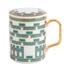 Creative Ceramic Mugs Custom LOGO With Gold Hands The Spoon Undertakes To Gift Set Mug Gifts With Cover