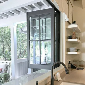 ALUFRONT Factory Direct Modern Double Glass Windows High Quality Aluminum Roller Shutter Window Folding Windows