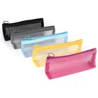 Pencil School Custom Cheap Widened Pencil Case Transparent Pvc Plastic School Mesh Pencil Case