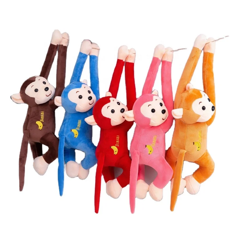 Colorful Long Arm Monkey Soft Plush Doll Stuffed Animal Toy Kids Hanging 