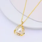 Pendant Necklace High Quality Gilded Large Natural Freshwater Baroque Pearl Pendant Necklace