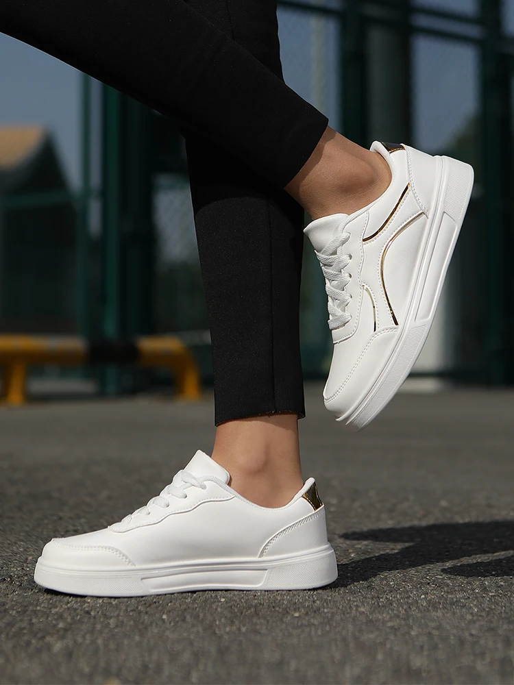 Hot Selling Women's EVA Skate Shoes Sporty Lace-Up Sneakers Easy-Matching Walking Anti-Slippery Running Shoes