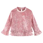 Girl Blouse Top Sale Guaranteed Quality Girl Shinny Velour Blouse
