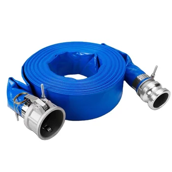 2" Flexible Water Delivery Layflat Hose Pipe Plastic 1" - 8"  Water Pump With Coupling
