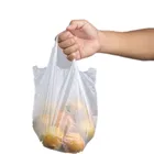 Handbag 100% PVA Fully Water Soluble Plastic Supermarket Handbag Gift Tote Vest T-Shirt Shopping Packaging Bag