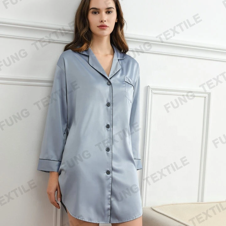 Buy Woman Silk Sleep Shirt,Party Satin 