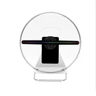 Top Player Rechargeable Table Top POV Display Advertising Player Showcase 30cm 3D Hologram LED Fan