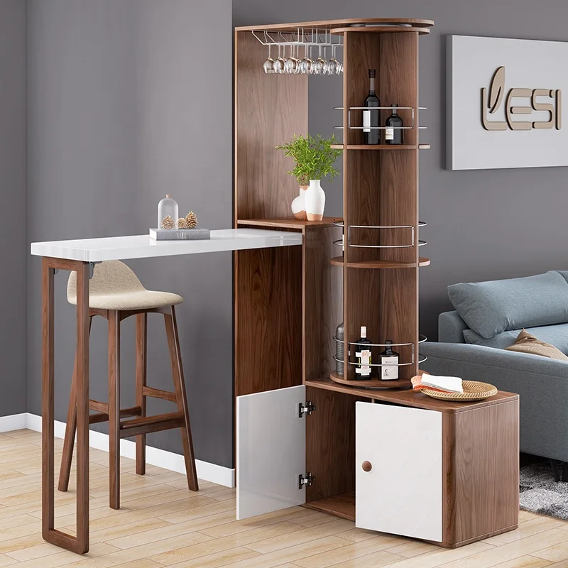 Living Room Modern Furniture Wine Storage Cabinet Usage Foldable Coffee Home Bar Counter
