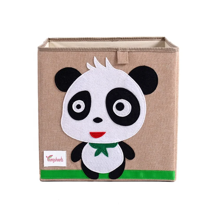 Eco-friendly of Linen Foldable Toy Clothing Organizer Box Without lid Non-woven Fabric Storage Boxes Living Storage Box