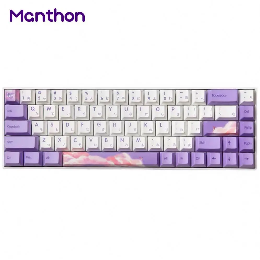 cherry profile violet keycaps set