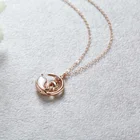 Diamond 18k Real Manufacturers Wholesal High Quality Diamond 18K Real Gold Swan Necklace