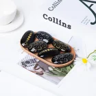 Stones Obsidian High Quality Crystals Healing Stones Crystal Crafts Chakra Moon Crystal Obsidian Palm