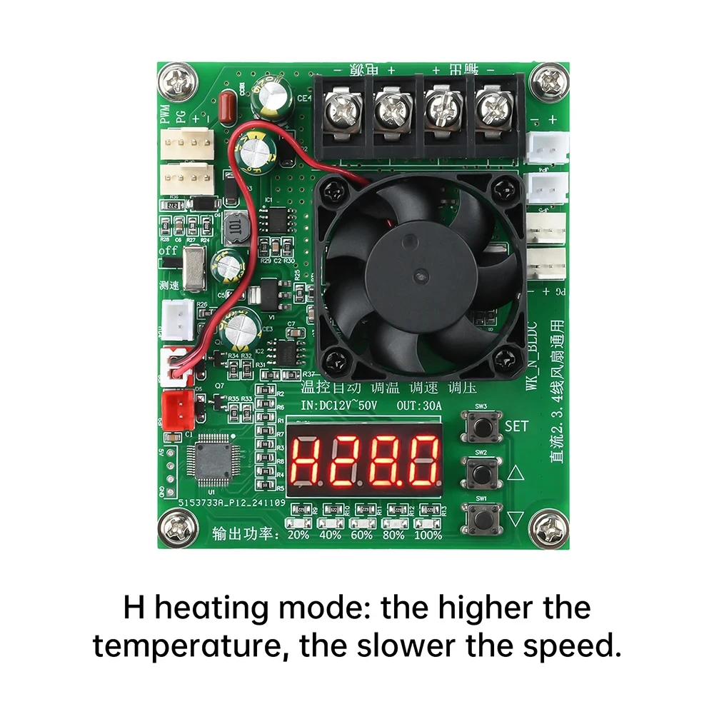 Wire Fan, DC12-50V, 30A, PWM, RPM - detail 10