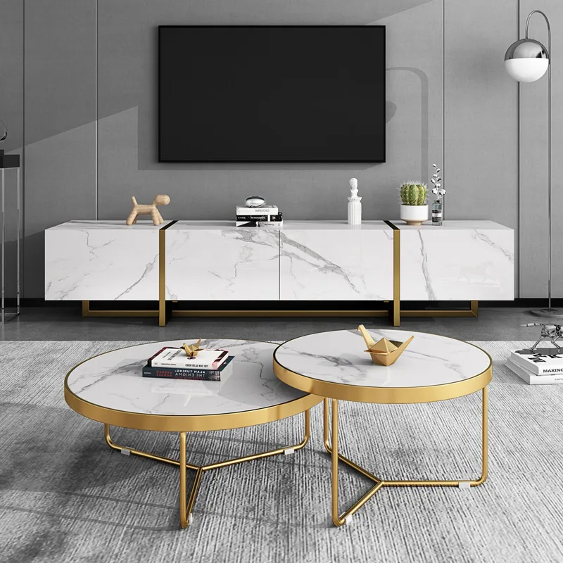 Luxury Furniture European Style Tv Cabinet Coffee Table Modern Living Room Furniture