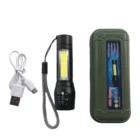 Torch Light Police Weapon Tactical Led Rechargable Small Pocket Mini Flashlight Torch Light Usb Charging