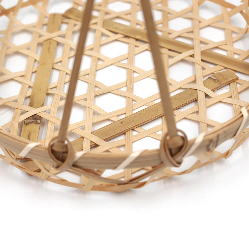 Wholesale Bamboo Tea Coffee Bread Basket Bamboo Weaving Storage Basket With Handle