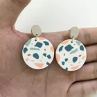 Earrings Chunky Wholesale Handmade Soft Pottery Earrings Women Jewelry Daisy Chunky Round Polymer Clay Earrings