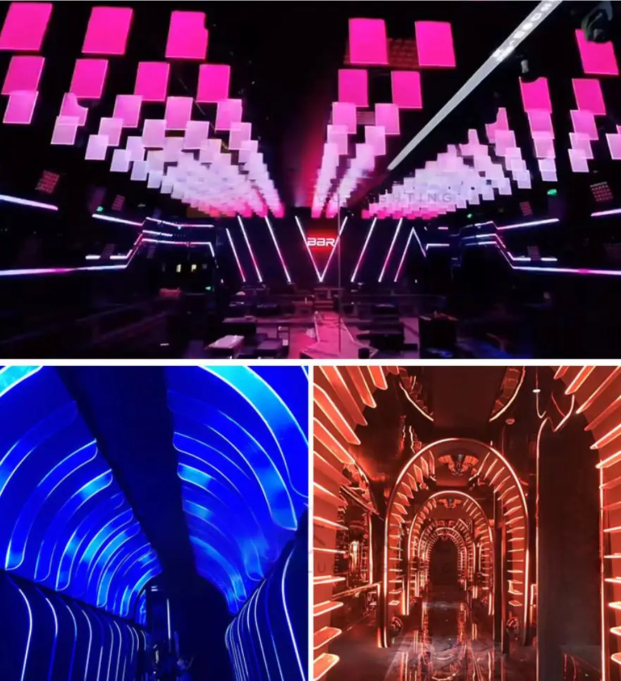 Engineering Quality Programmable Colorful Light Guide Plate Bar Nightclub New Colorful LED Light Guide Plate 1934