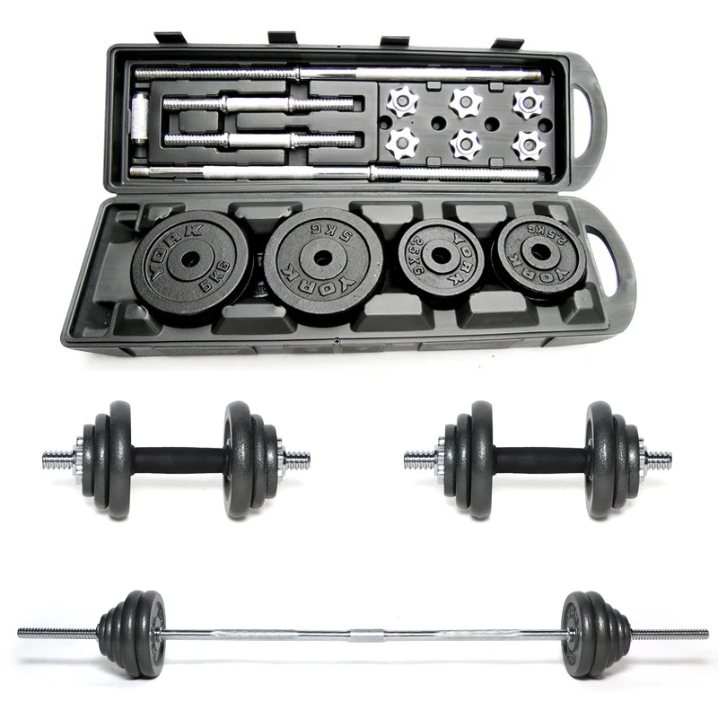 50KG/110LB Weight Dumbbell Set Adjustable Fitness GYM Home Cast Full Iron Steel 