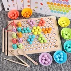 Beads Children Wood OEM ODM Color Beads Xiaoxiaole Parent-child Concentration Training Wooden Children Educational Toys