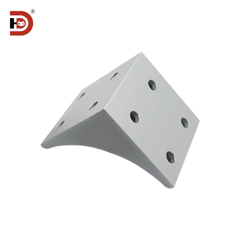 Aluminum Profile Extruded Corner Piece, Corner Code, Vertical Fixed Corner Piece, 20/30/40 Reinforced Connector factory