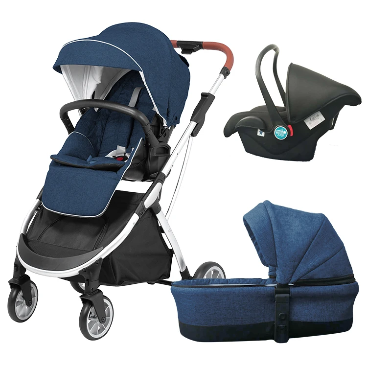 Baby Pram Complete Travel System Pushchair 3in1 Car Seat Carrycot Buggy Newborn 