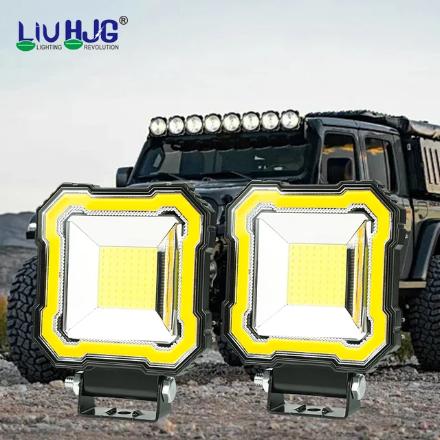 Liu HJG Custom OEM ODM12V Motorcycle Systems Lighting Car Accessories Projector Square LED Work Light For Car Trucks