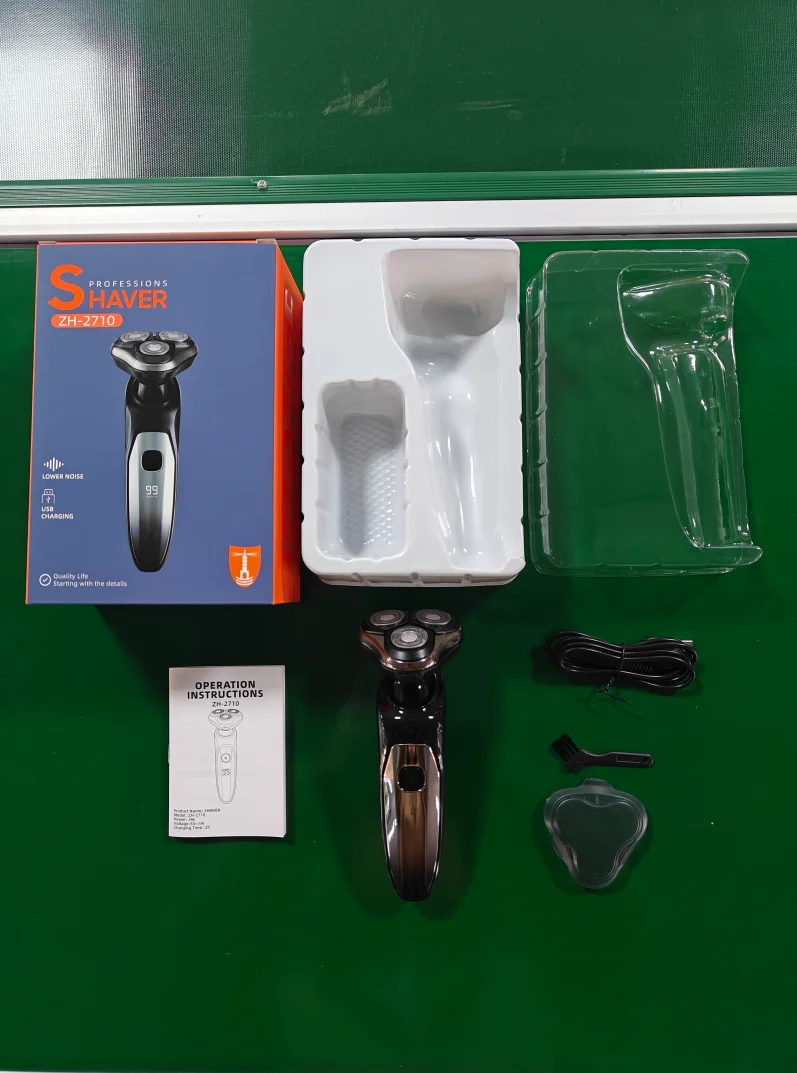 Men's Multifunctional with Floating Three-Blade Design USB Charging Exclusive Bearded Blade Electric Shaver factory