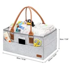 Diaper Leather Diaper Caddy Factory Nursery Organizer And Baby Diaper Caddy With Leather Handle