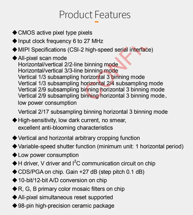 DGZX IMX377 MIPI 4K Cmos for HD Monitoring Equipment Camera Module插图2 DGZX IMX377 MIPI 4K Cmos for HD Monitoring Equipment Camera Module插图2