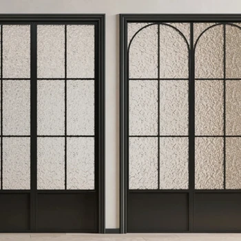 ALUFRONT Thermal Break Casement Waterproof Design Commercial Hurricane Proof Doule Glaze Swing Aluminum Arch Top French Door