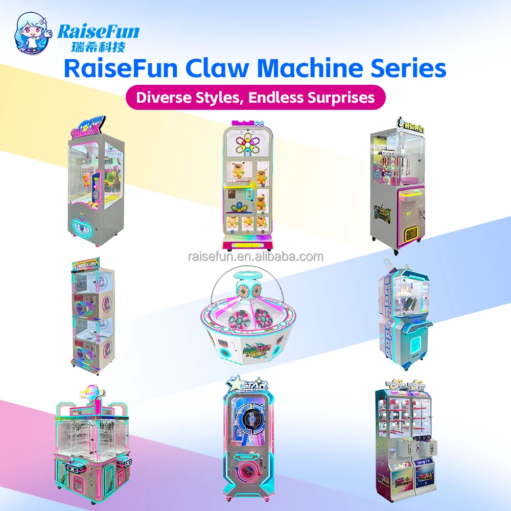 product raisefun cut prize machine arcade coin operated vending claw crane for plush toy gift game blind box hot sale game center use-1