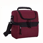 Box RPET Material Ultra Lightweight Reusable 2 Compartment Leakproof Insulated Cooler Lunch Box Bag