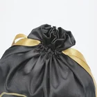 Satin Bags With Bag Satin Satin Bag Custom Logo Black Satin Wig Packaging Bags With Drawstring Satin Gift Bag