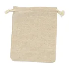 Organic Bag Cotton Shopping Bag Cheap 100% Organic Jute Cotton Drawstring Pouch With Custom Logo Printed Shopping Bag