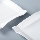 Square Ceramic Ceramic Porcelain Ceramic Plate Discount Flat Porcelain Elegant Square Ceramic Plate
