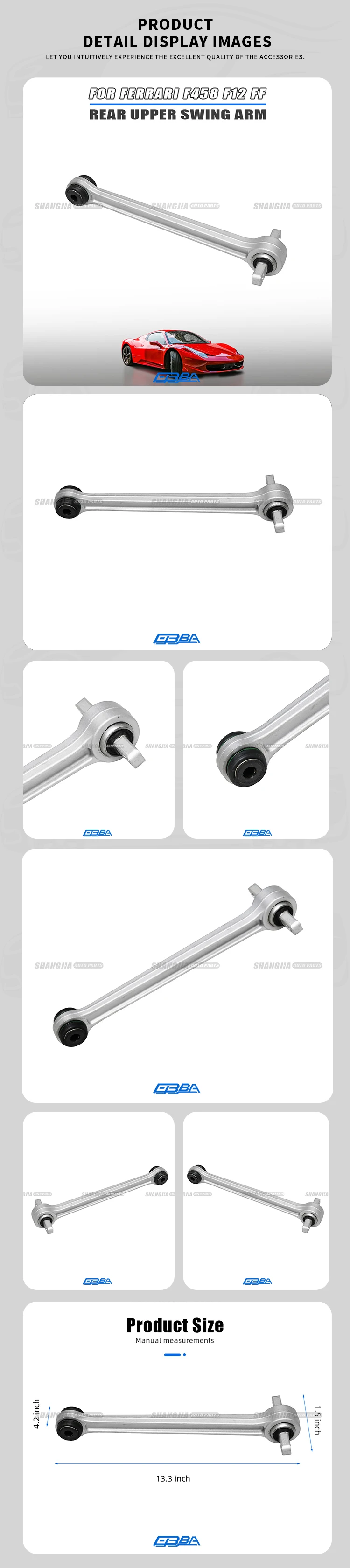 259687 260882 Original Factory Material Rear Upper Trailing Arm Suitable For Ferrari F458 F8 Upper Swing Arm Fits Both Sides factory