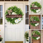 Amazon's Hot New Front Decoration Christmas Wall Decoration Eucalyptus Small Fresh Sign Wreath Door Hang