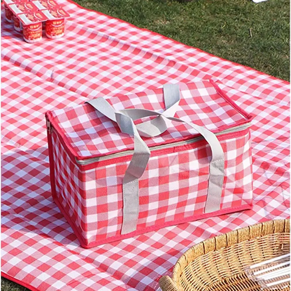 Aluminium Foil Tote Printing Picnic Cooler Bag Food Delivery Picnic Camping Lunch Bag Cooler Bag supplier