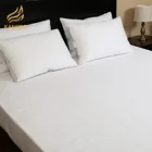 Hotel White Bed Sheet Cotton White Fitted Sheet Home Hotel White 100% Cotton Fitted Bed Sheet With Elastic