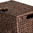 Cheap Woven Baskets Water Hyacinth Basket With Lid