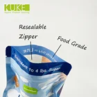 Sugar Custom Glossy Flat Bottom Sugar Bags White Food Sugar Pouches With Zipper