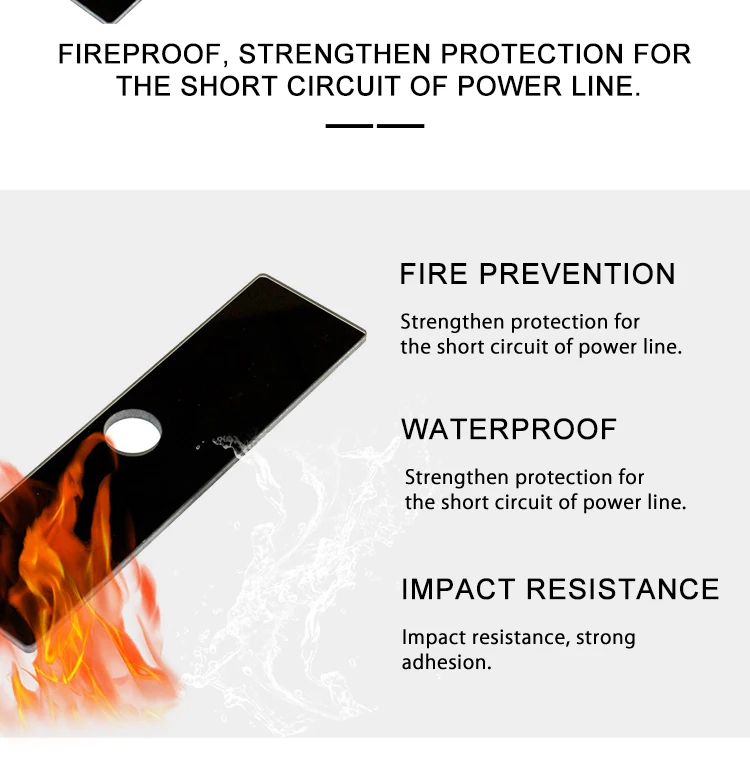 Family hotel high-end bathroom black panel glass switch knob