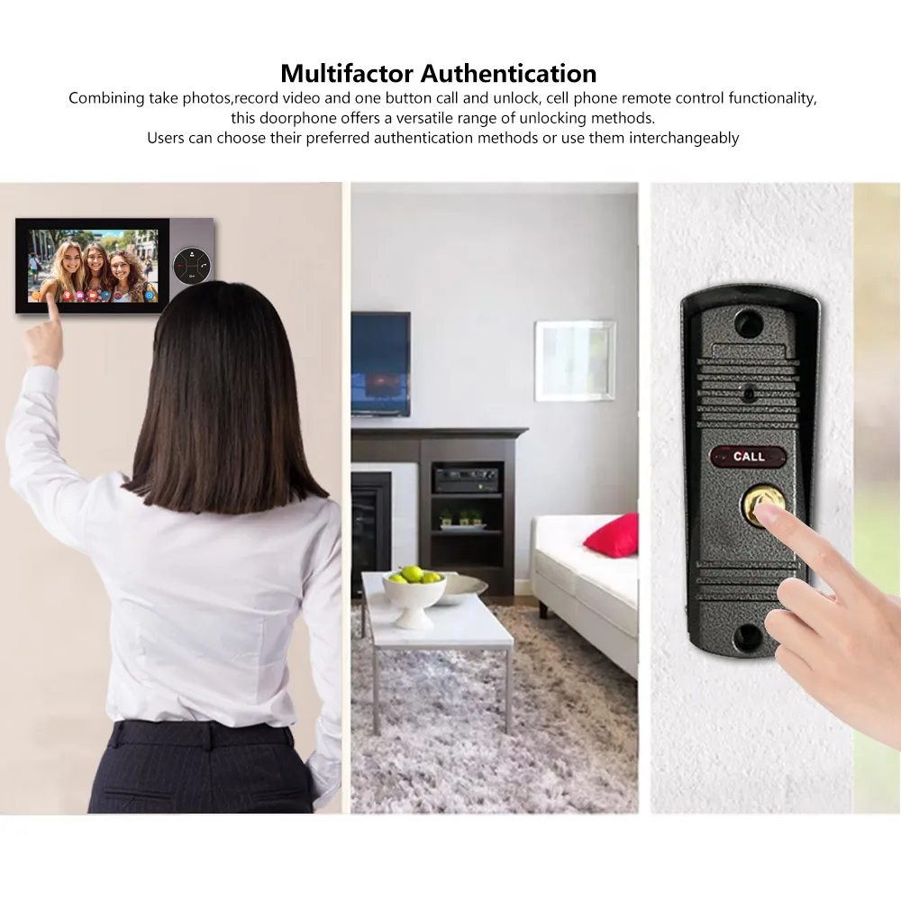 Supplier Outlets Door Password Intercom Video Door Phone Face Recognition Videophone Commercial Intercom System