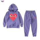 Kids Clothing Boys Girls Tracksuits 2 Pieces Cotton Printing Kids Clothing Hood Jogger Sets