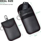 Faraday Bag Key Fob Case RFID Signal Blocking Leather Car Key Pouch